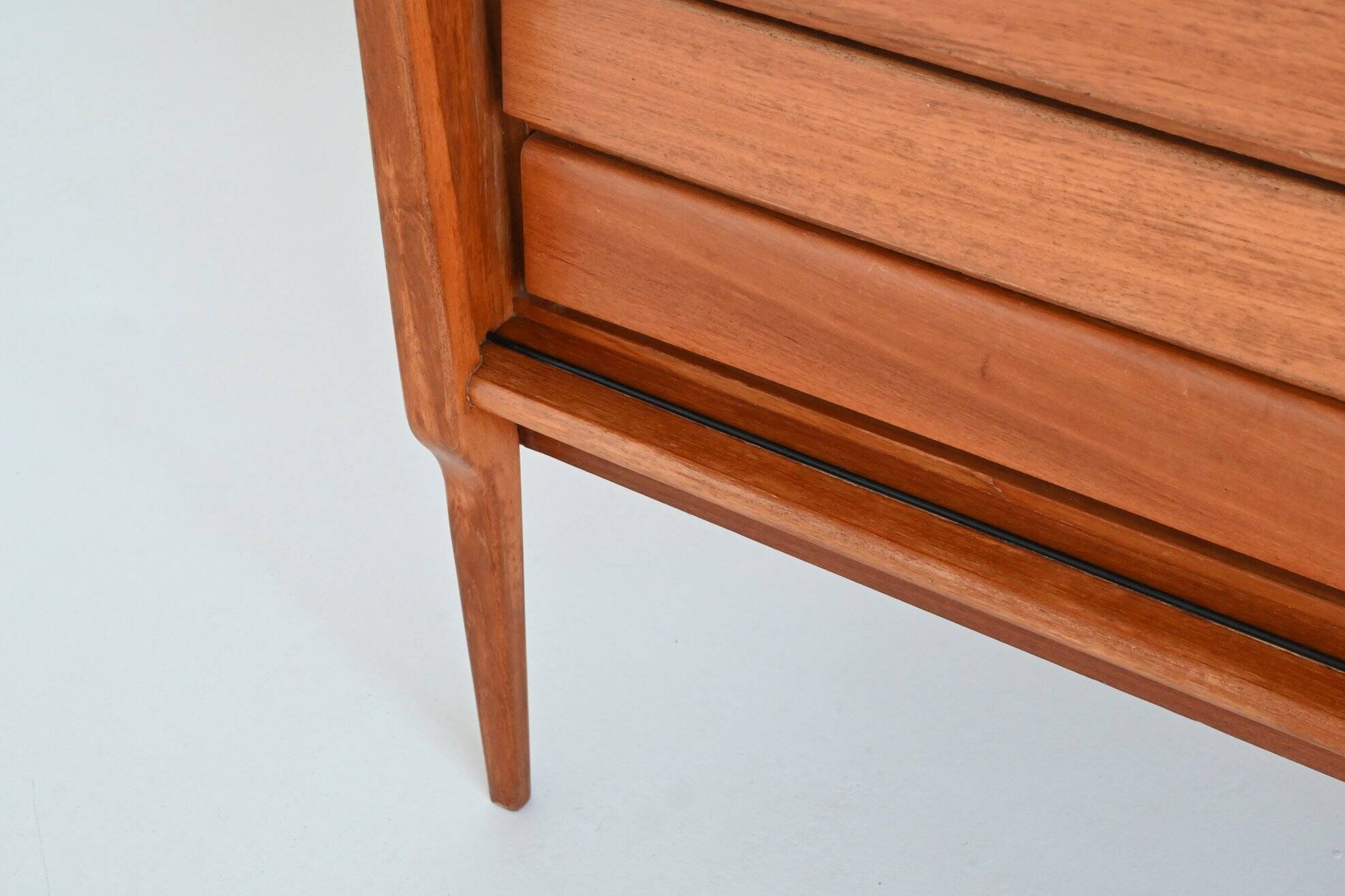 Bosteels Meubelen unique small sideboard in walnut Belgium 1970