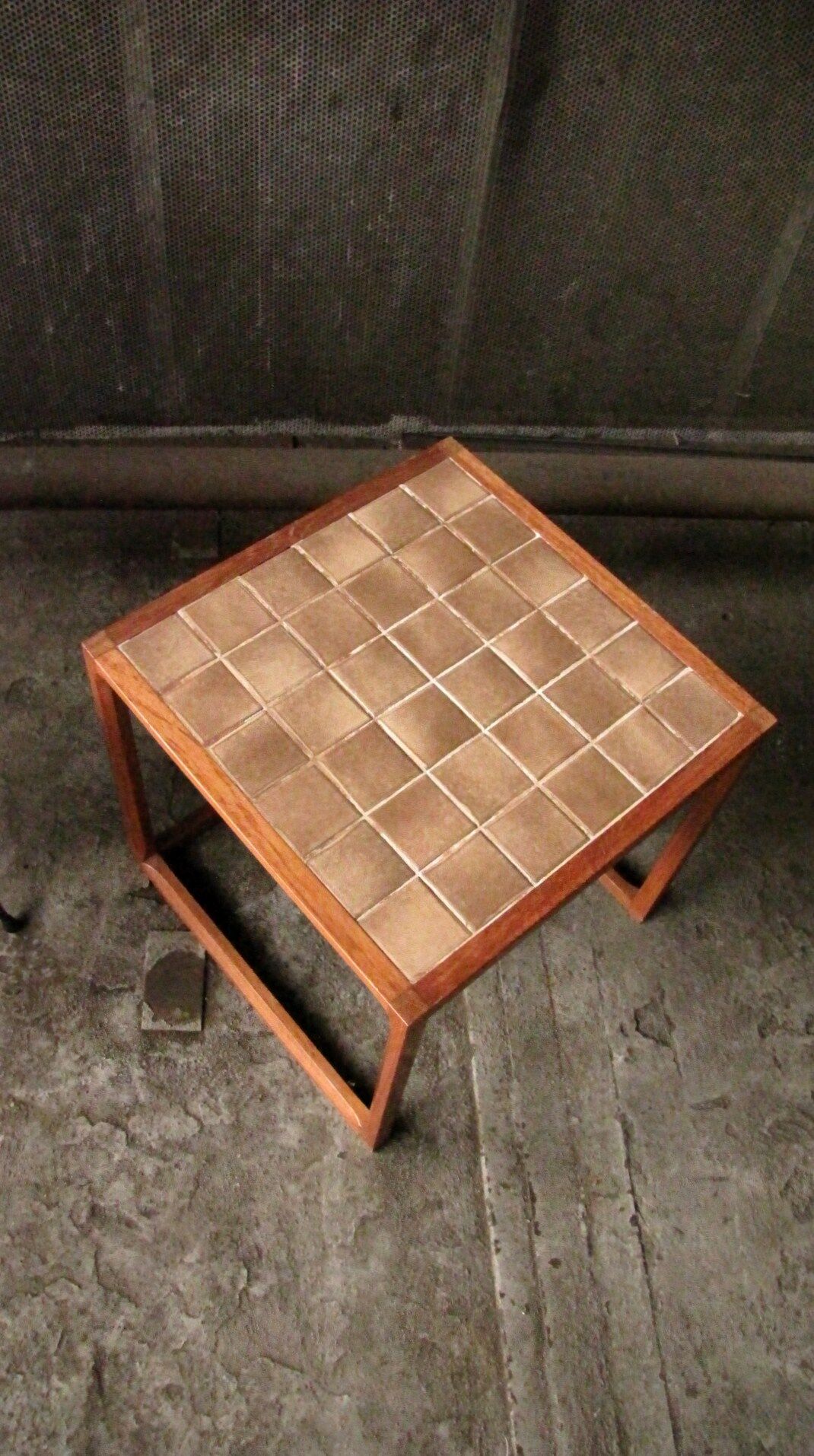 Square danish sidetable in teak by Kai Kristiansen, denmark 70s