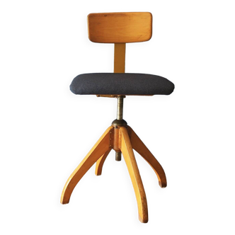 Ana Elastik upholstered multi-adjustable revolving office chair, 1930