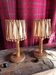 Pair of vintage Louis Sognot lamps in rattan and bamboo from the 60s/70s.