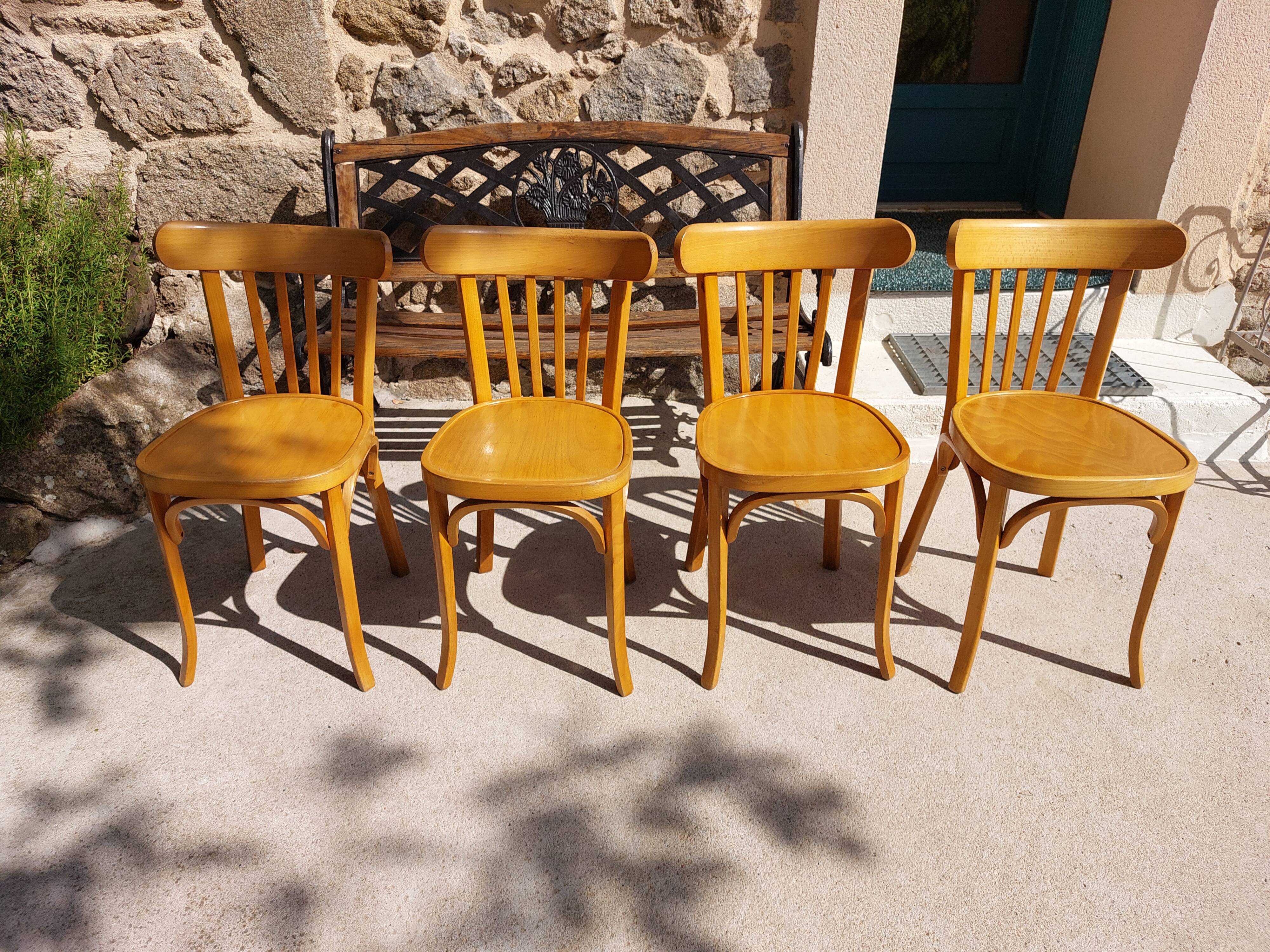 4 vintage Baumann bistro chairs