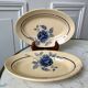 Duo of blue flower raviers Saint-Amand 30s-40s
