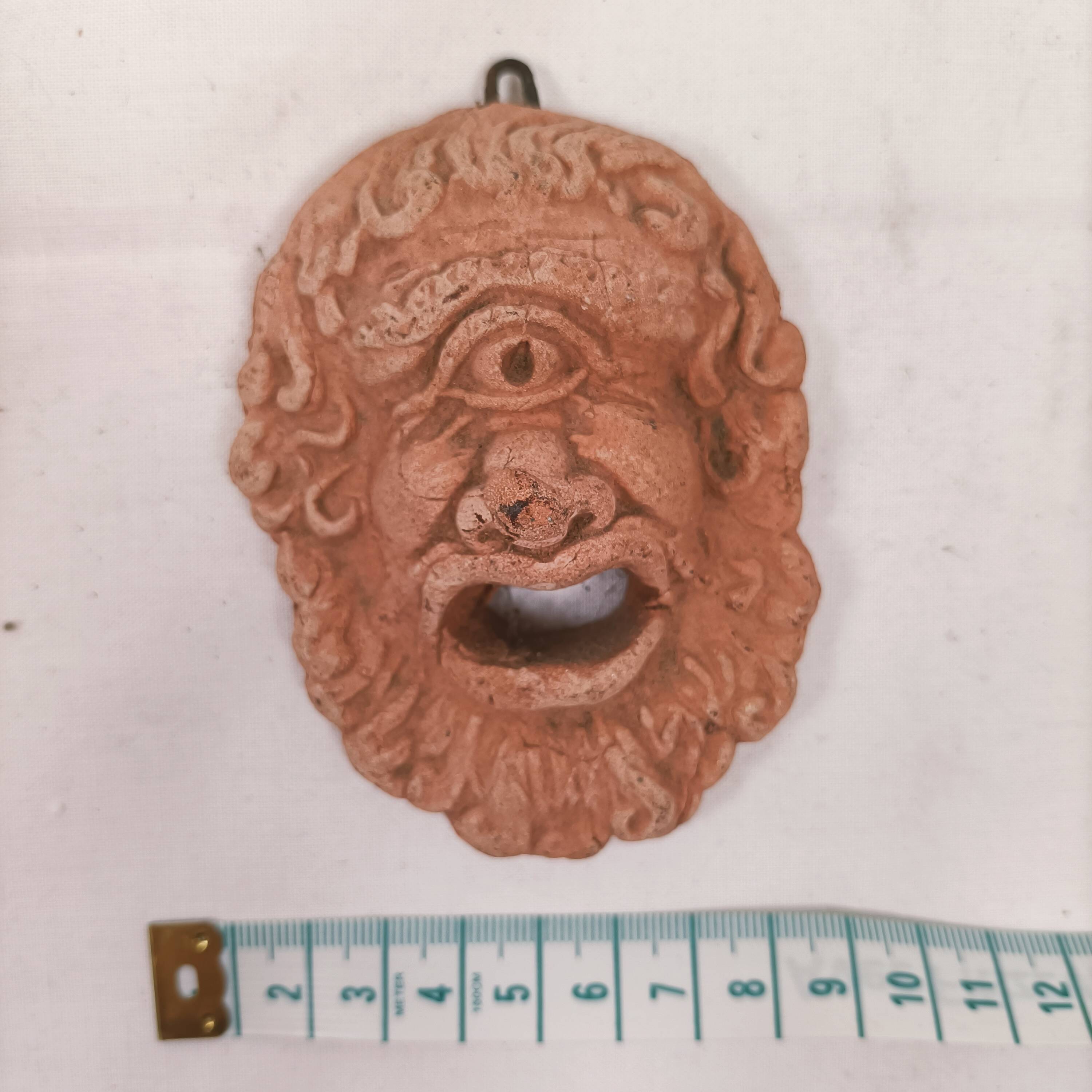 Terracotta mask Cyclops Greek mythology Z033