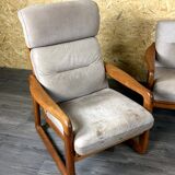 1960s 1970s Teak Sofa  & 2 Easy Chairs  by Holstebro Møbelfabrik A/S