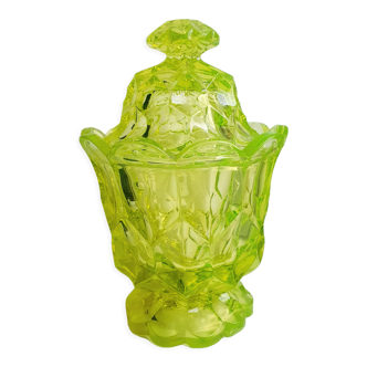 Lemon tinted glass jar