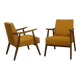 Pair of Scandinavian armchairs 1960 curved armrests. Ref Mimosa