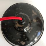 Set of 2 black enamelled bowls