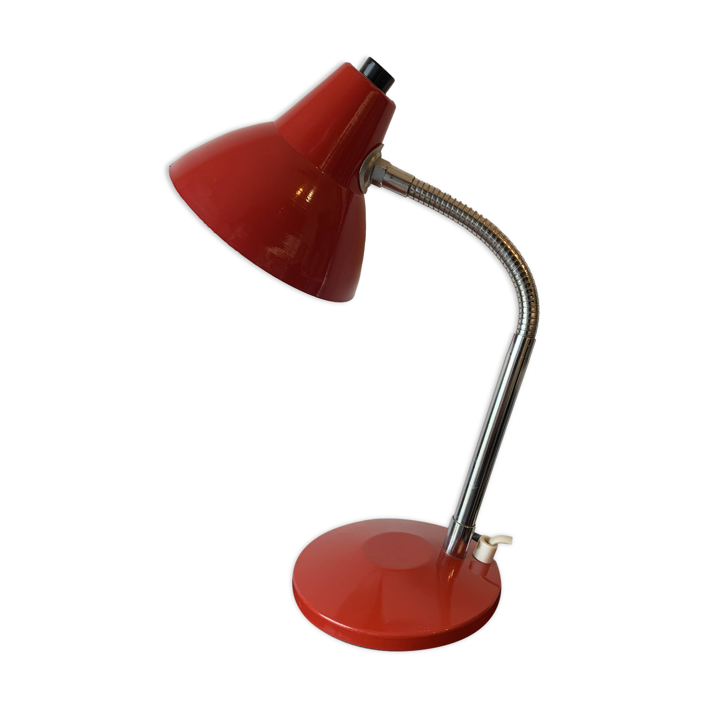 Vintage Red Metal Retro Lamp