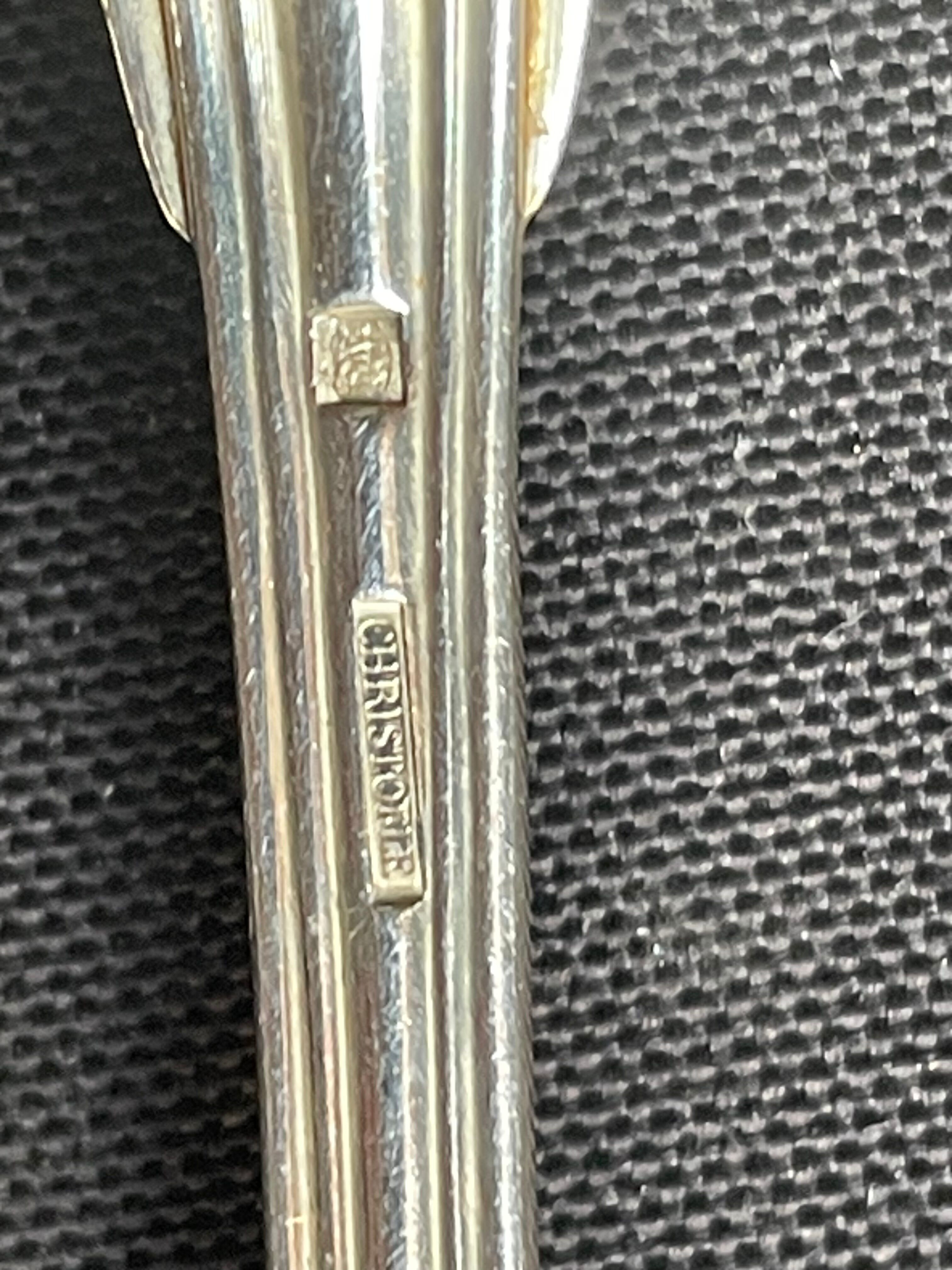 Case of 6 small dessert spoons – Silver metal - Christofle