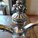 Victorian silver-plated bronze lamp base.