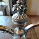 Victorian silver-plated bronze lamp base.