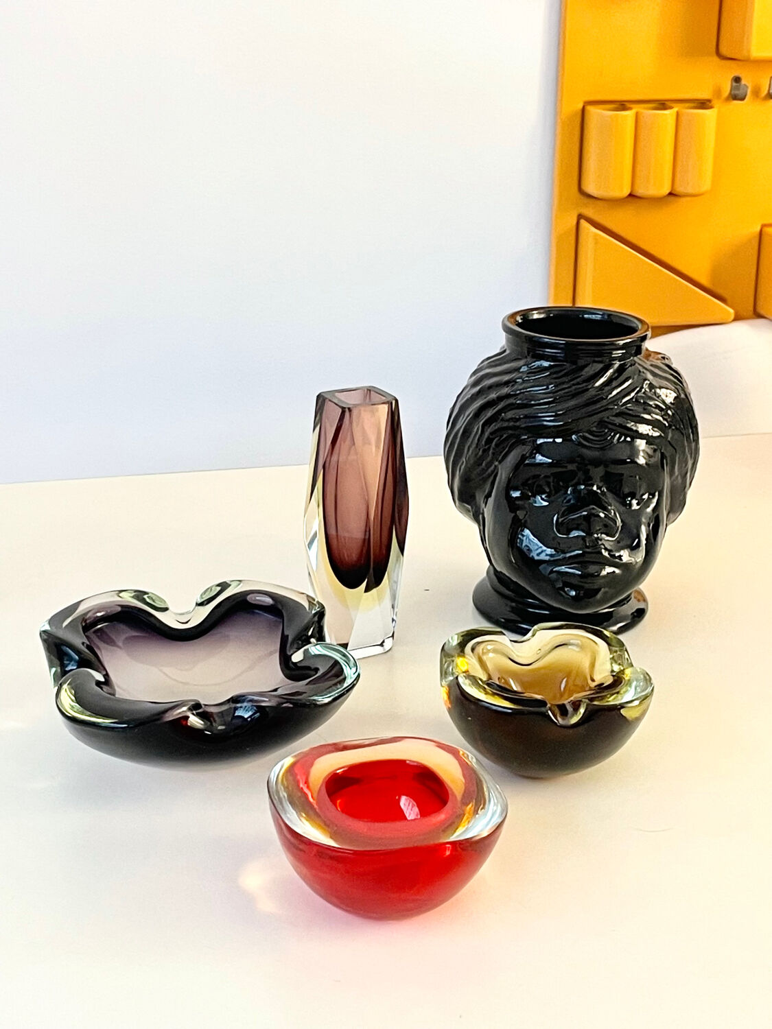 Sommerso ashtray in Murano glass 60 years