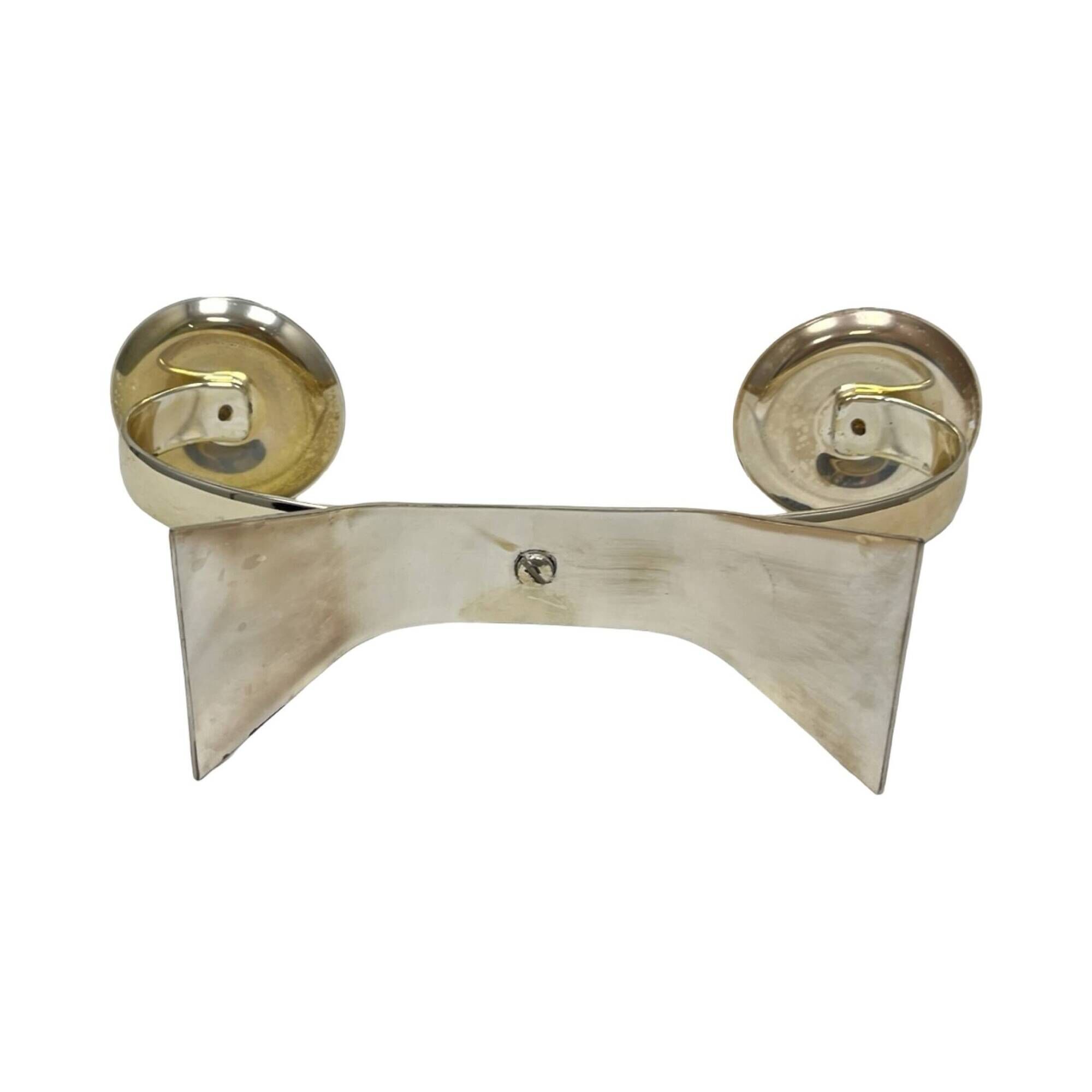 Vintage modernist WMF two-arm candle holder, Radtke model (1958), silver