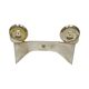 Vintage modernist WMF two-arm candle holder, Radtke model (1958), silver