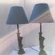 Colonial spirit bronze monkey bedside lamps