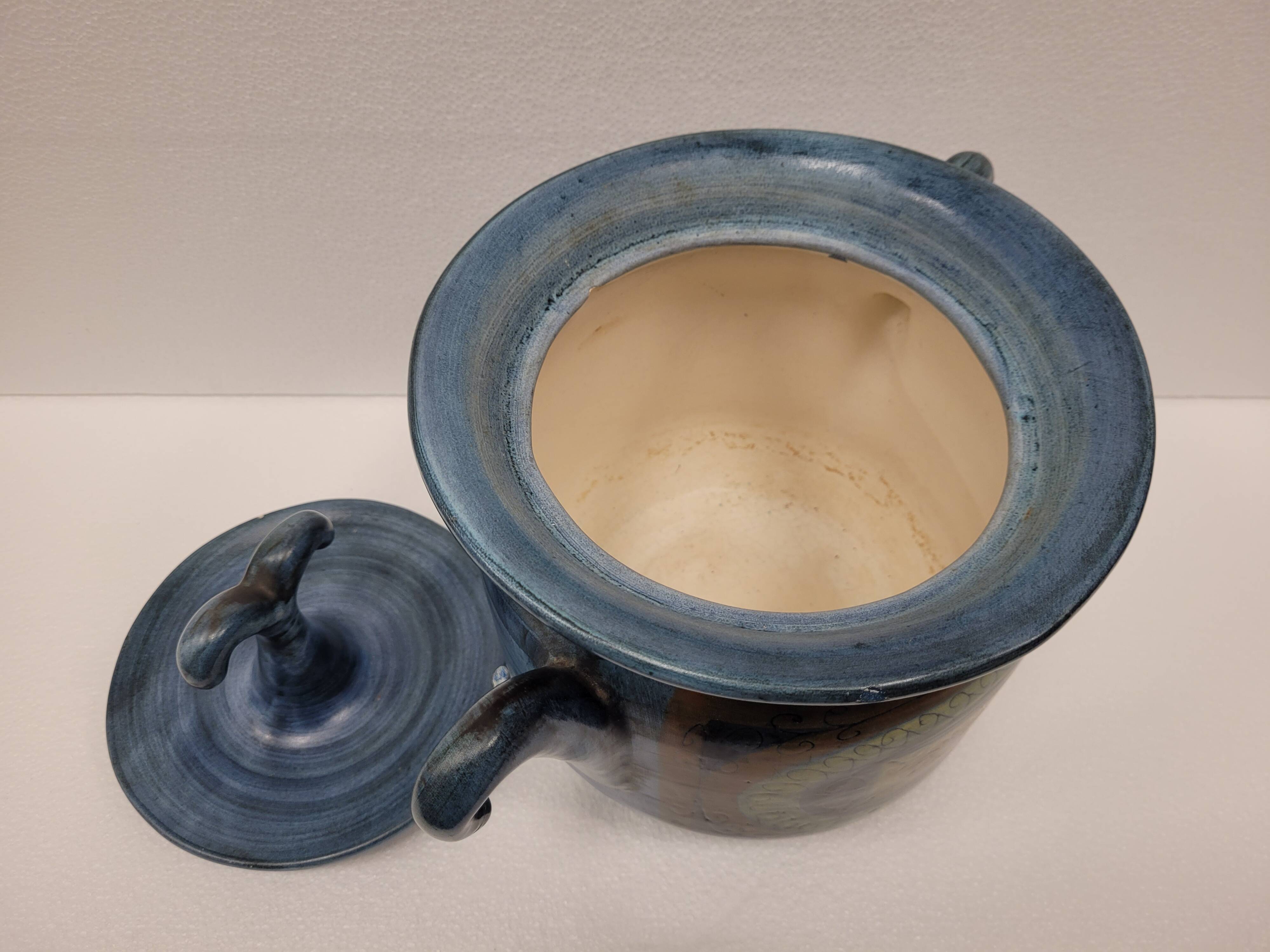 Jarrón / Sopera Firmada “JdL” Jean de Lespinasse, Cerámica de Vallauris, 1961 – France