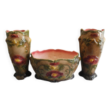 earthenware trim barbotine planter vases french fireplace set planter