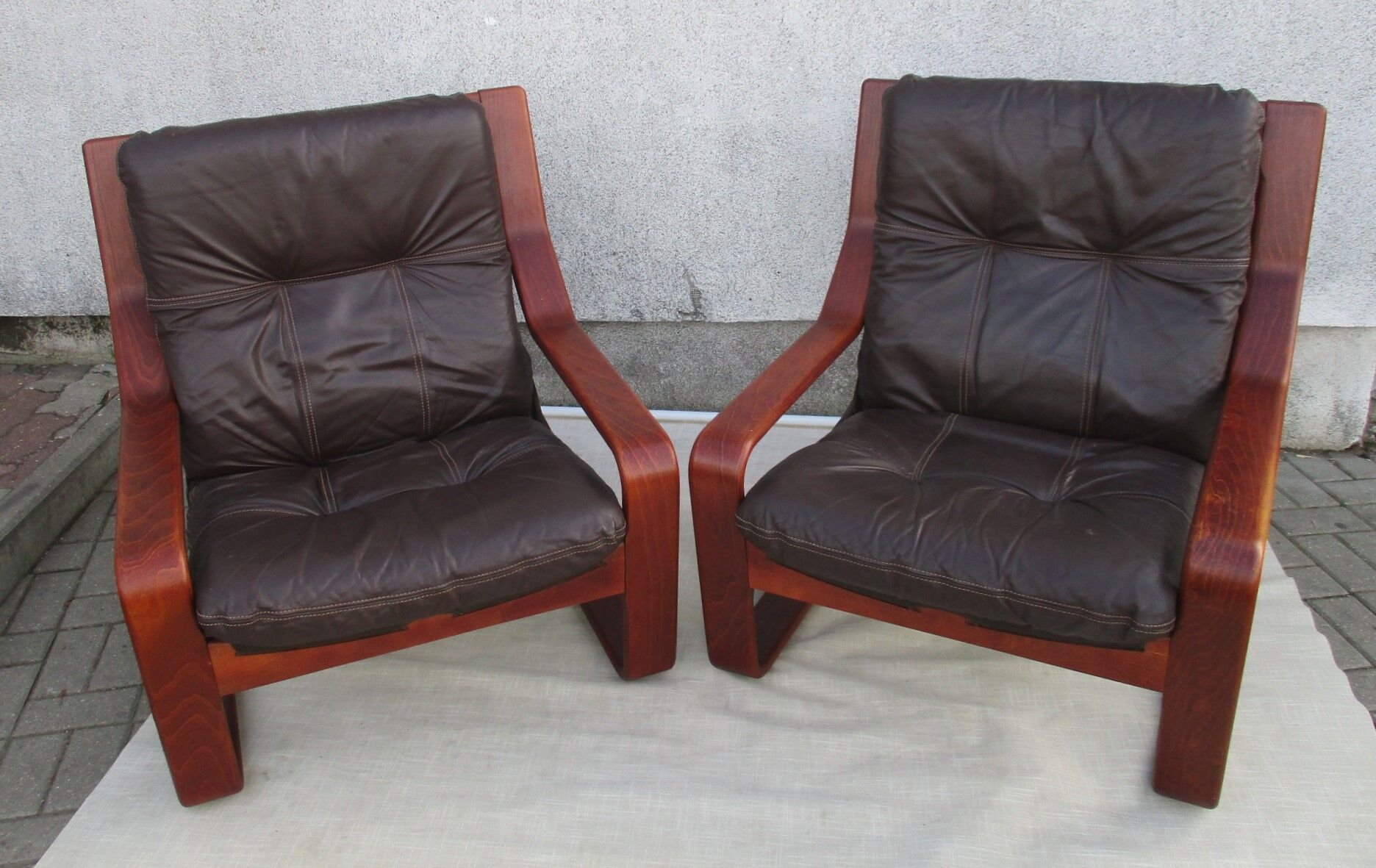 Pair of armchairs, Denmark, 1970s
