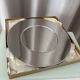 modernist presentation plates in polished mirror steel – Bouillet Bourd