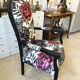 Black Voltaire armchair restyled, 1950