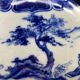 Chinese gourd vase in white and blue porcelain