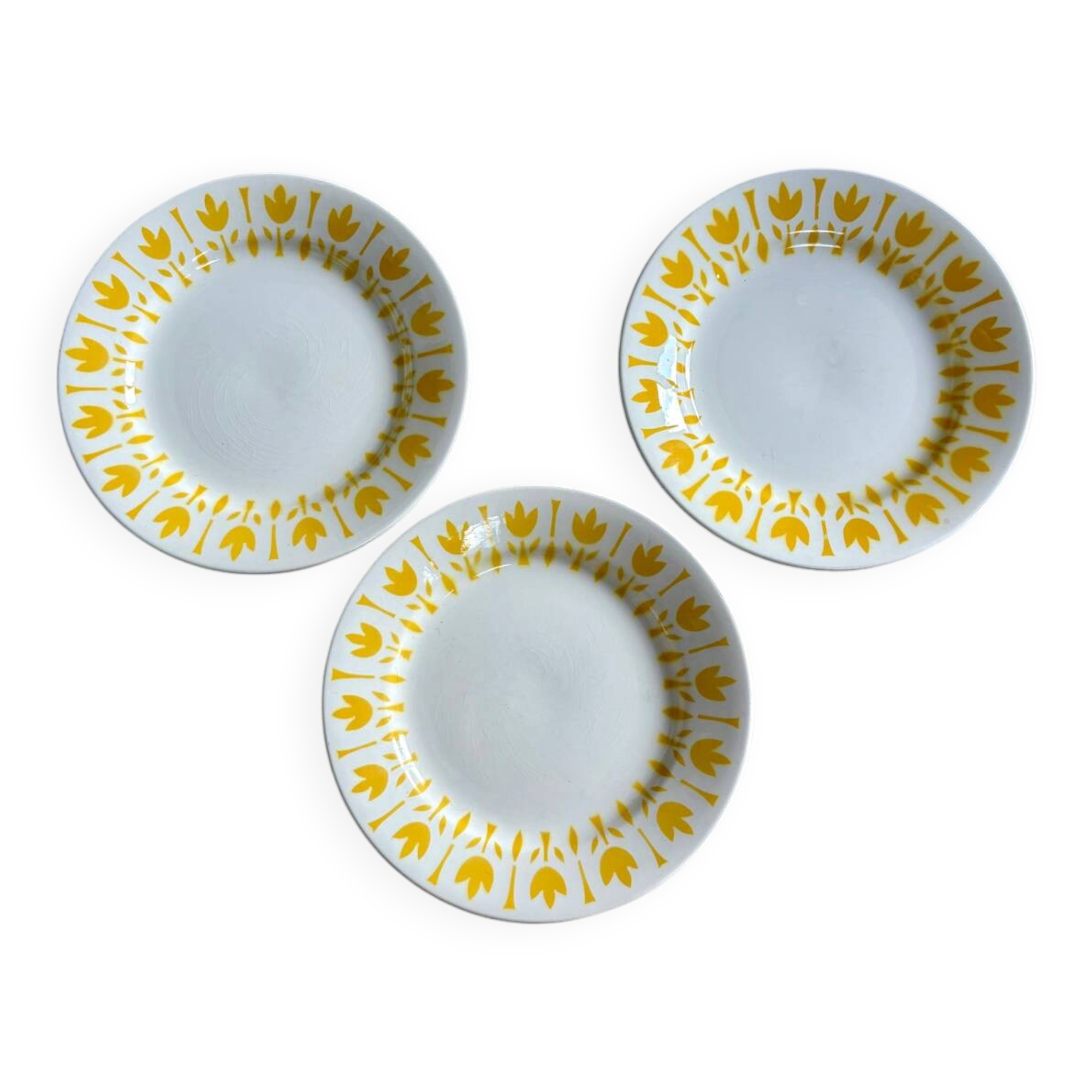 Set of 3 dessert plates "Lys" – Digoin Sarreguemines