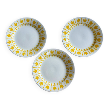 Set of 3 dessert plates "Lys" – Digoin Sarreguemines
