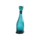 Vintage Decanter Dachshund Dachshund Blue Glass Empoli Italy 32cm
