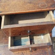 Victorian oak graduated desk – circa 1890-1910.