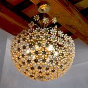 Floral chandelier in crystals cut by Bakalowits and Söhne, Austria, 1970
