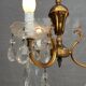 Lustre vintage à pampilles 3 bras de lumière
