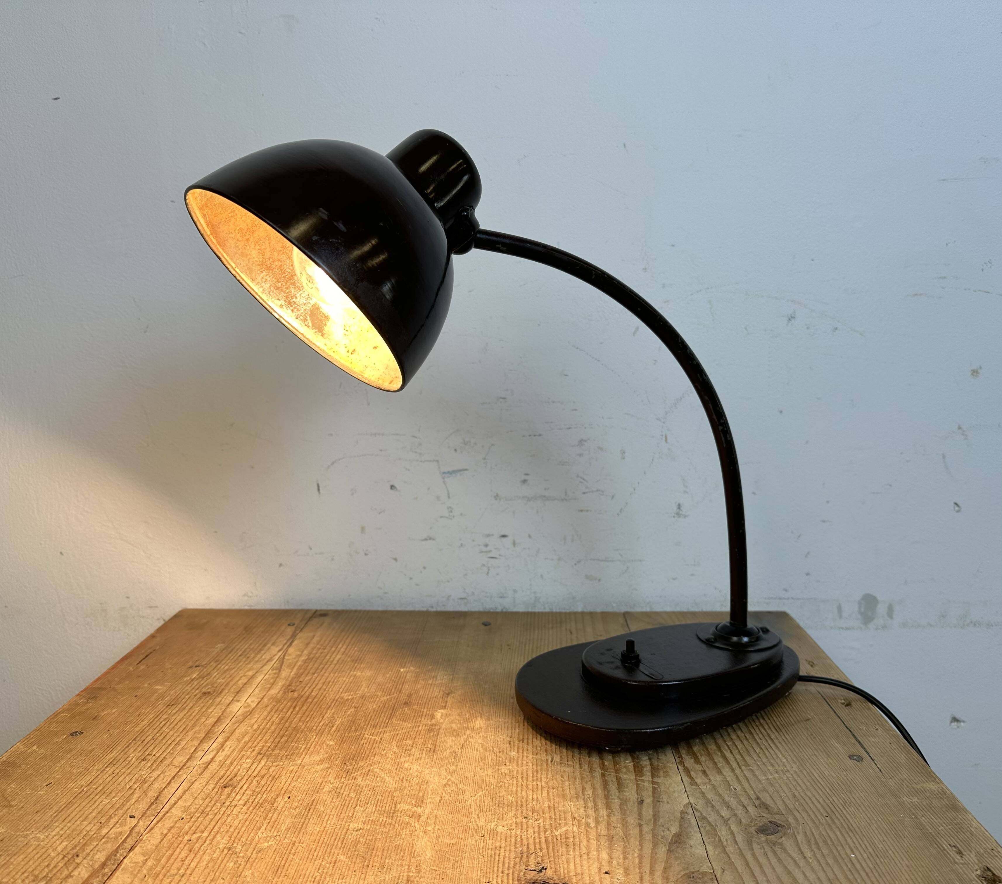 Vintage brown adjustable table lamp, 1960s