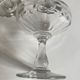 Set of 10 glasses of champagne 1870 in crystal ringing with flat ribs
