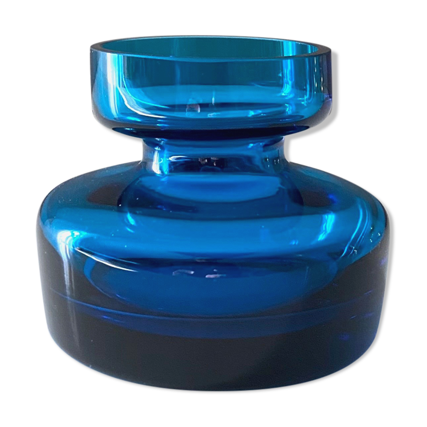 Midmodern vase petrol, vintage vase, 60's interior