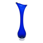 Vase Géant 44cm Bo Borgström Åseda Verre Bleu Suède Étiquette