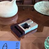 Cendrier en acajou moderne du milieu du siècle, Alfred Dunhill, Italie, années 1970