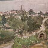 Oil on canvas by Pierre Gilbert 20th landscape