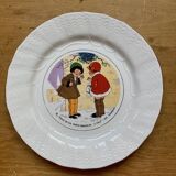 6 talking plates Digoin Sarreguemines "Enfants Bicot"