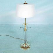 Vintage brass table lamp in Hollywood Regency style from the 50s/60s.