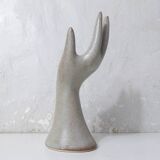 Vintage stoneware hand ring holder soliflore jewelry holder