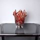 Red and white seguso vase in murano glass, Italy, 1960