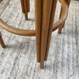 High stool in wicker and rattan