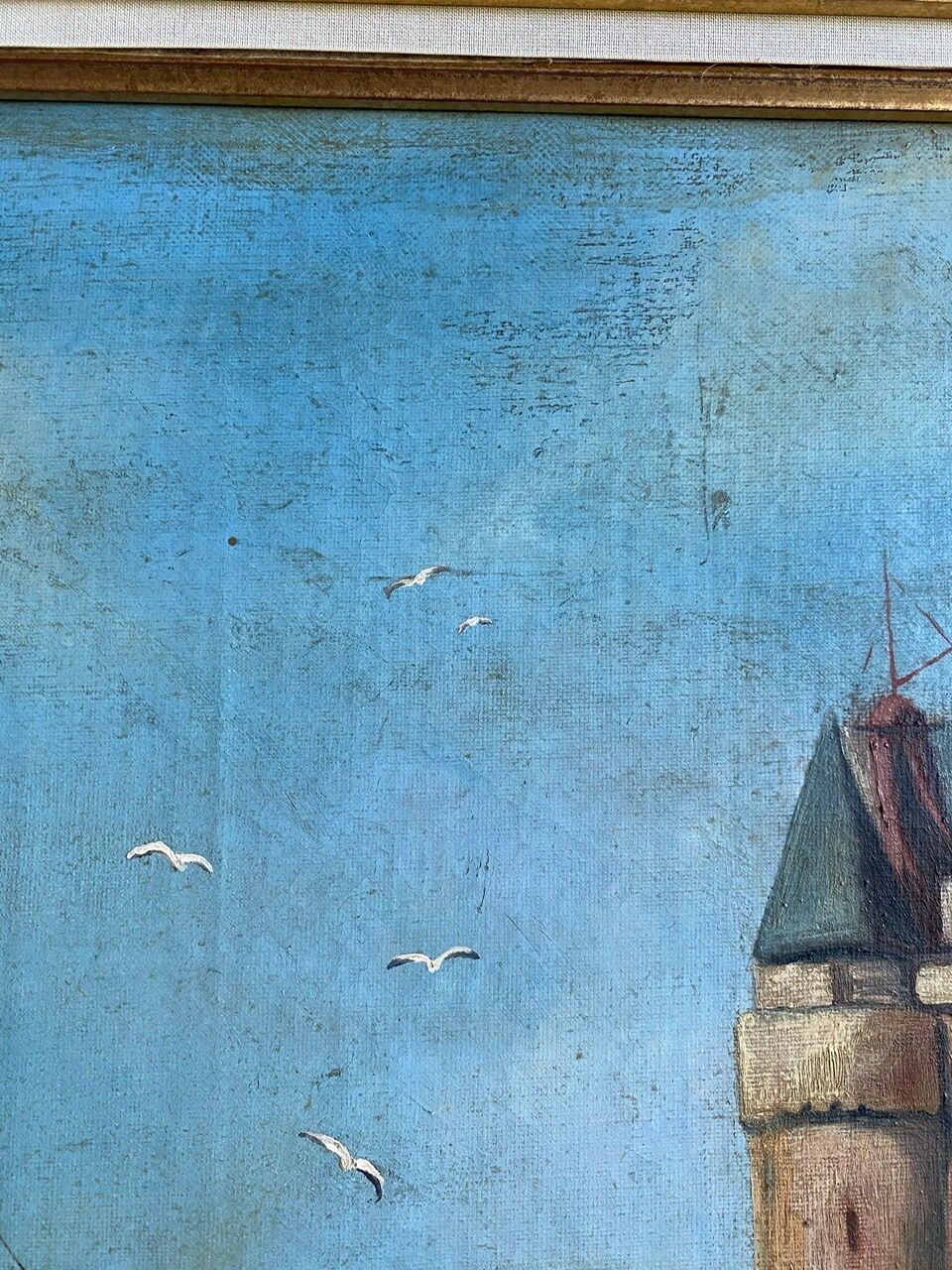 Old painting, Marine , signed 50/60s