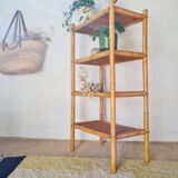 Vintage rattan shelf - bookcase