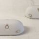 Duo of opaline glass and gold decor wall lights - 50s/60s