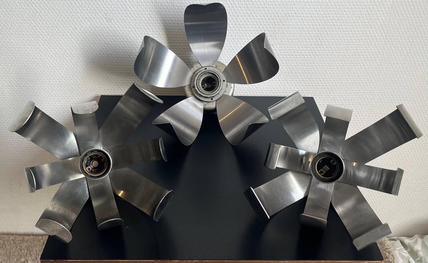 Set of 3 Space wall lights from the 80s