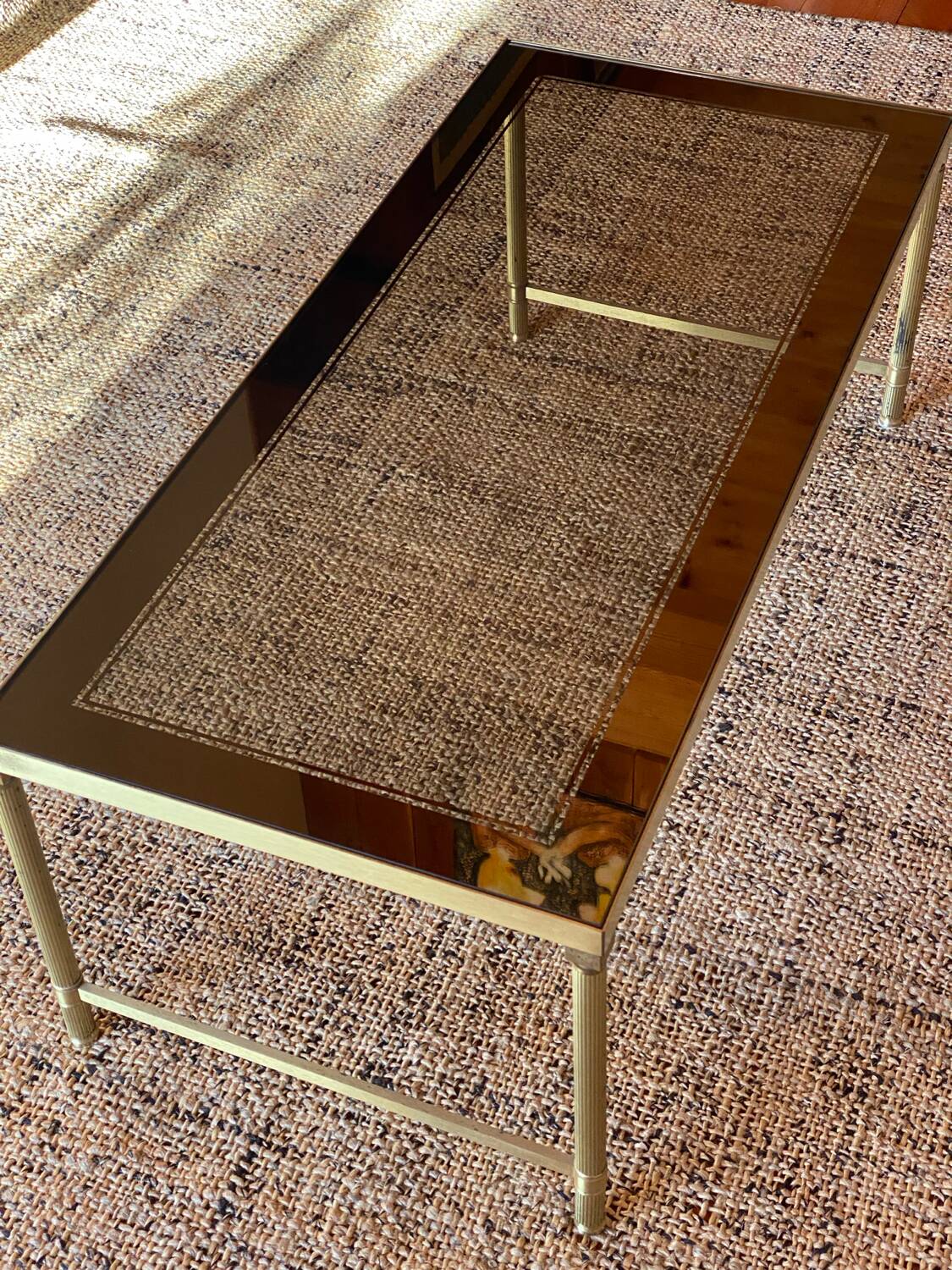 Vintage brass coffee table