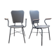 Pair of striped armchairs