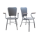 Pair of striped armchairs