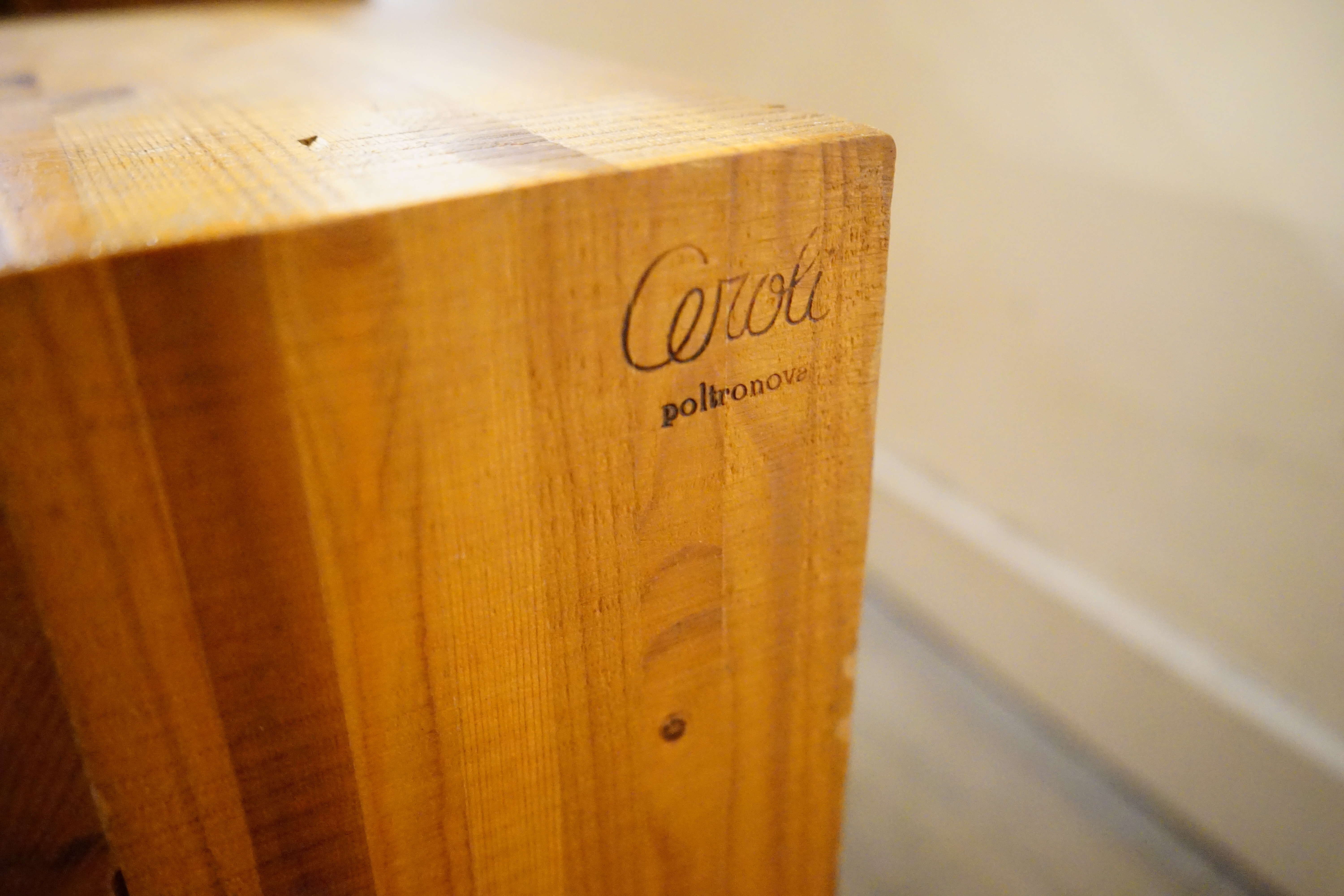 Bed frame of Mario Ceroli «Bocca della Verità»